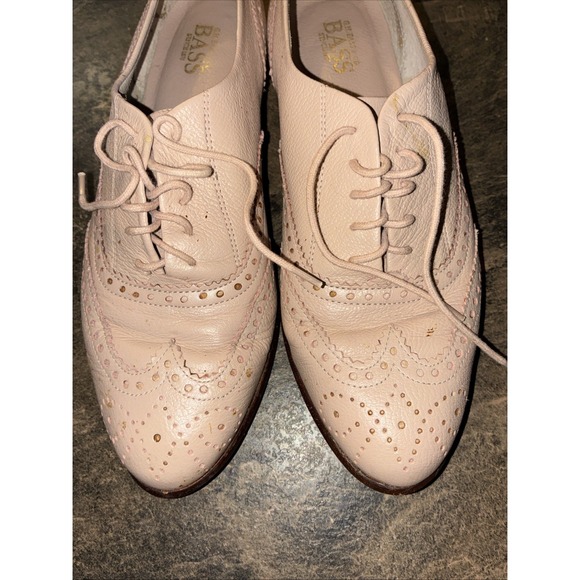 vtg G H bass co womens shoes 8N oxfords Leather And Leather Soles Tan - Picture 11 of 13